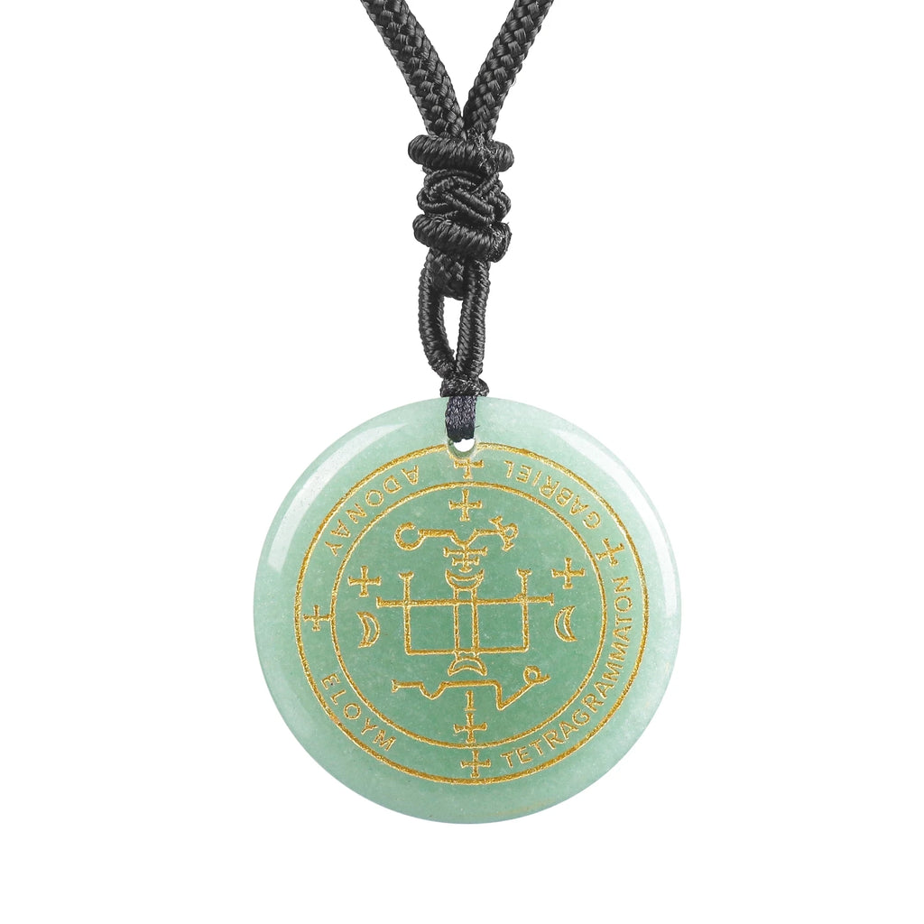Iced Out Archangel Gabriel Pendant Necklace 30mm
