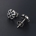 Cross Steel Earrings Vintage German World War