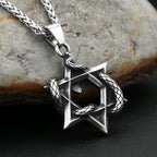 Star Snake Steel Pendant Punk Vintage David Hexagram