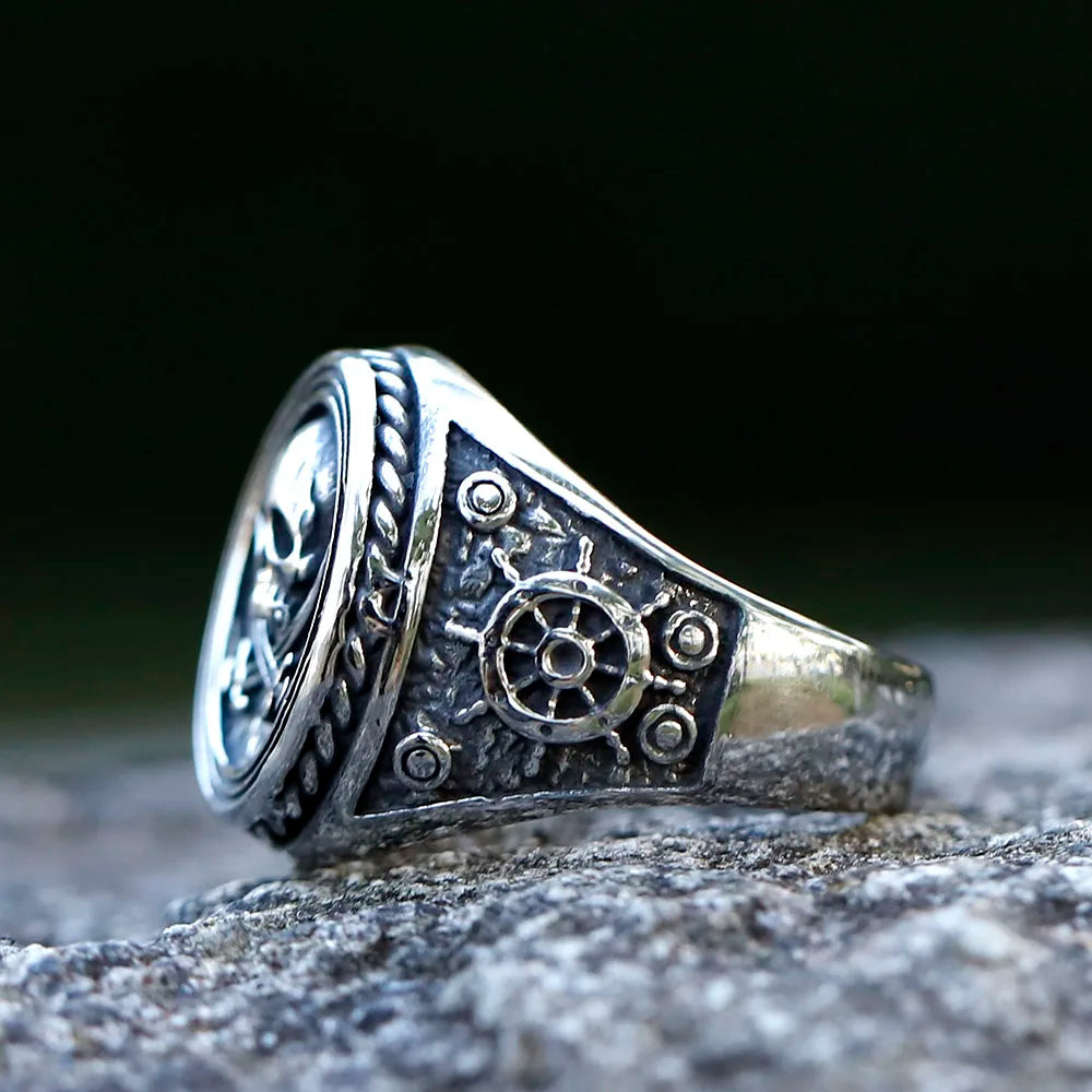 2022 NEW Men's 316L stainless-steel rings skulll ring Motorcycle Band Biker Party Fashion Jewelry for gift free shipping