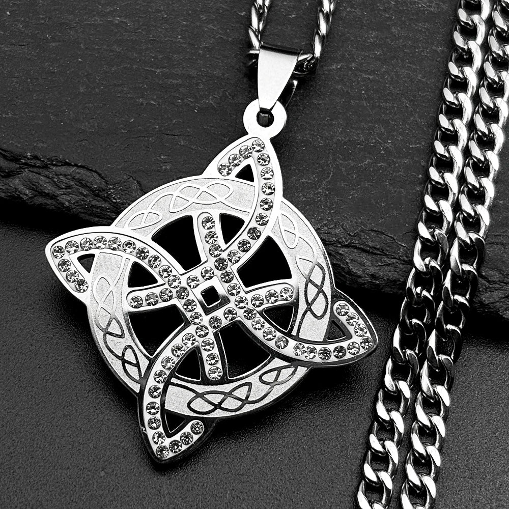 Slavic Witch Knot Pendant Necklace — Stainless Steel