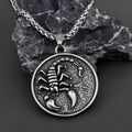 Stainless Steel Animal Scorpion Pendant Necklace Men's Black Gun Plated Biker Punk Hip Hop Jewelry Party Gift for Boyfriend