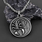 Stainless Steel Animal Scorpion Pendant Necklace Men's Black Gun Plated Biker Punk Hip Hop Jewelry Party Gift for Boyfriend