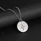 My Shape Voodoo Loa Baron Samedi Round Pendant Necklace for Men Maman Brigitte Stainless Steel Necklaces Amulet Religion Jewelry