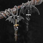 Dragon Slaying Sword Pendant Necklace — Stainless Steel
