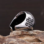 Tree Of Life Steel Ring Vintage Nordic Viking