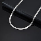 Flat Cuban Chain Choker Necklace — Stainless Steel