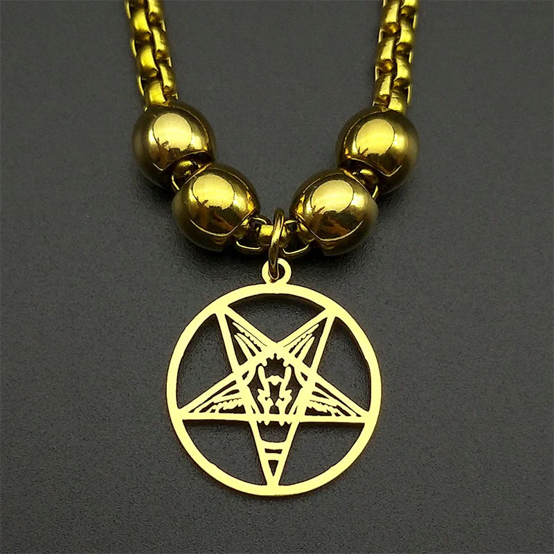 Baphomet Gold Bracelet — Stainless Steel