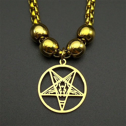 Baphomet Gold Bracelet — Stainless Steel