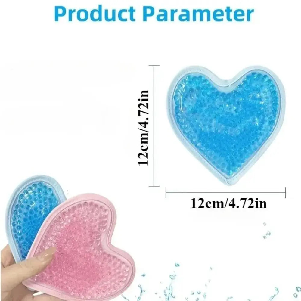 Portable PVC Heart Shaped Ice Pack Gel Heart Shaped Hot Cold Pack Reusable Gel Pad Household Necessities