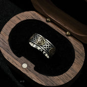 Celtic Dara Knot Spiral Open Ring — Silver-Tone