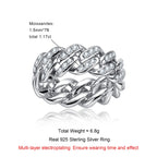 Iced Out Cuban Ring — 925 Silver