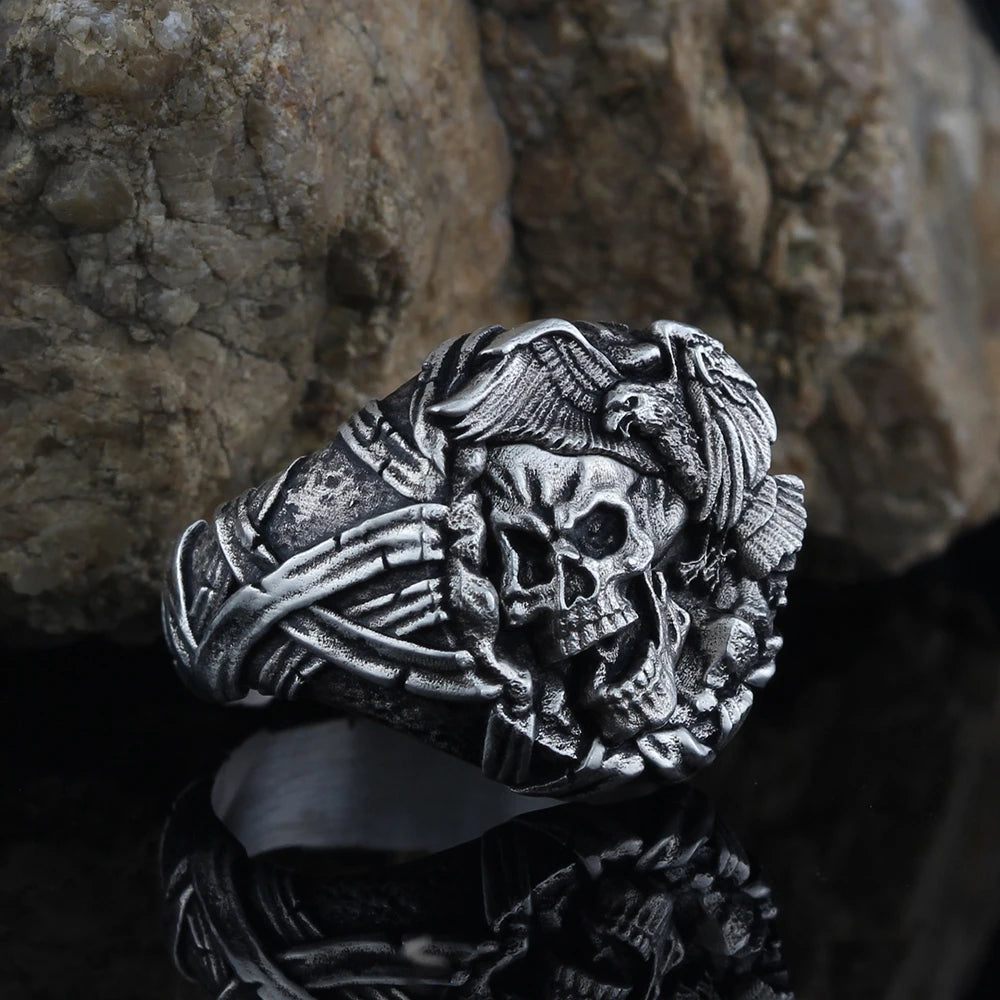 Gothic Skull Ring — 925 Silver