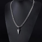 Cuban Chain Arrow Pendant Necklace for Men Stainless Steel Long Chains Hip Hop Punk Spearhead Charm Man's Neck Jewelry Accessory