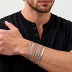 Silver Chain Bracelet Set 7pcs — Stainless Steel