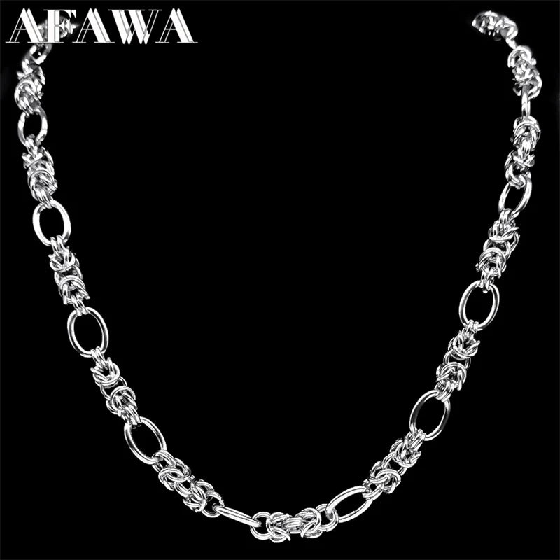 Woven Byzantine Chain Necklace — Stainless Steel