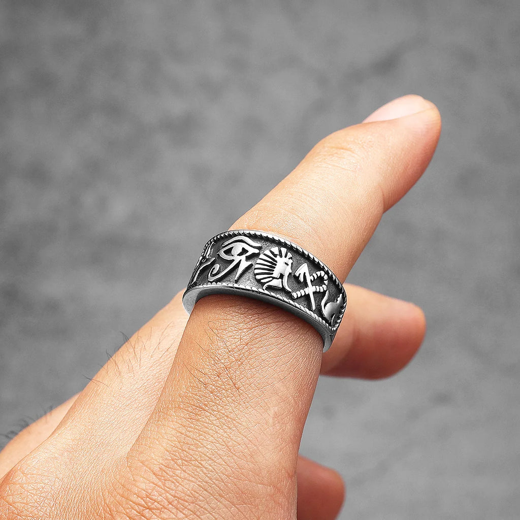 Egypt Pharaoh Eye Ring — Stainless Steel