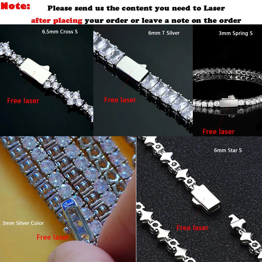 Cross Chain Necklace Iced Out Colorful Gemstone