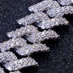 Iced Out Spiked Chain Necklace Stainless Steel