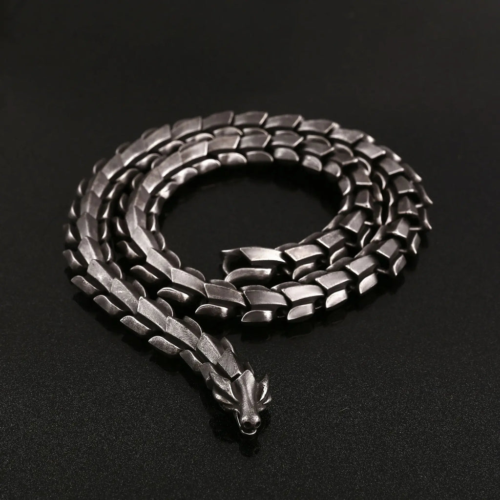2025 Nordic Viking Men's Keel Titanium Steel Necklace Domineering Personality Punk Style Stainless Steel Necklace