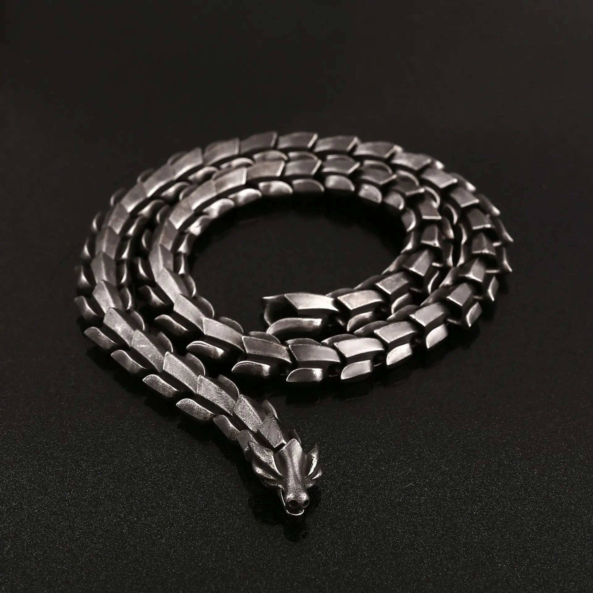 2025 Nordic Viking Men's Keel Titanium Steel Necklace Domineering Personality Punk Style Stainless Steel Necklace