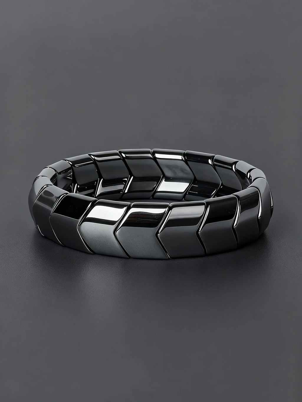 Men's Bracelet Natural Stone Hematite Arrow Bead Beaded Bracelet for Vigour Protection Strength Confidence & Grounding Jewelry