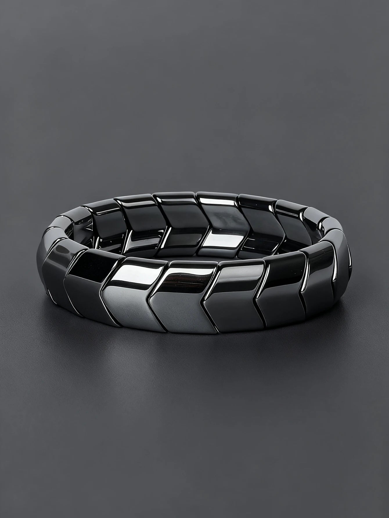 Men's Bracelet Natural Stone Hematite Arrow Bead Beaded Bracelet for Vigour Protection Strength Confidence & Grounding Jewelry