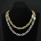 Gold Cuban Chain Necklace Iced Out 12MM CZ