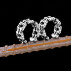 Vintage Viking Odin Amulet Stud Earrings — Stainless Steel