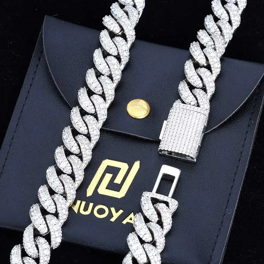 Cuban Chain Necklace Iced Out Gold 15MM