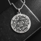Hamsa Hands of Fatima Hebrew Pendant Stainless Steel Jerusalem Star of David Necklace Women's Jewish Jewelry