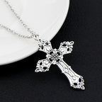 Anime Cross Chain Pendant Necklace — Zinc Alloy
