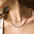 Twisted Rope Chain Necklace 5mm — Stainless
