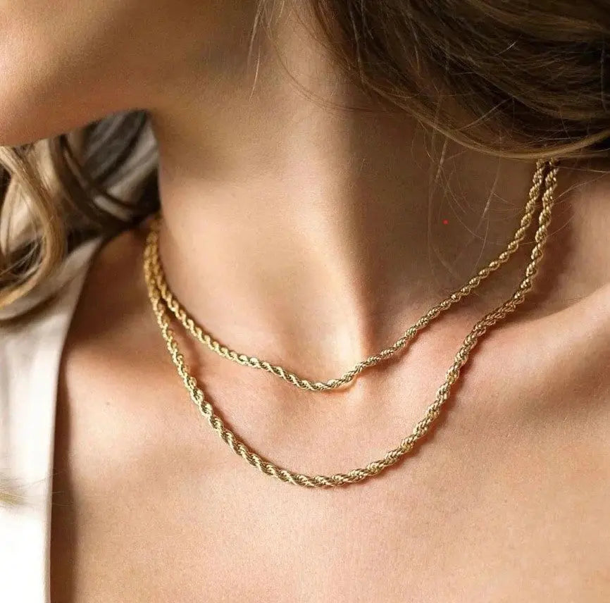 Twisted Rope Chain Necklace 5mm — Stainless