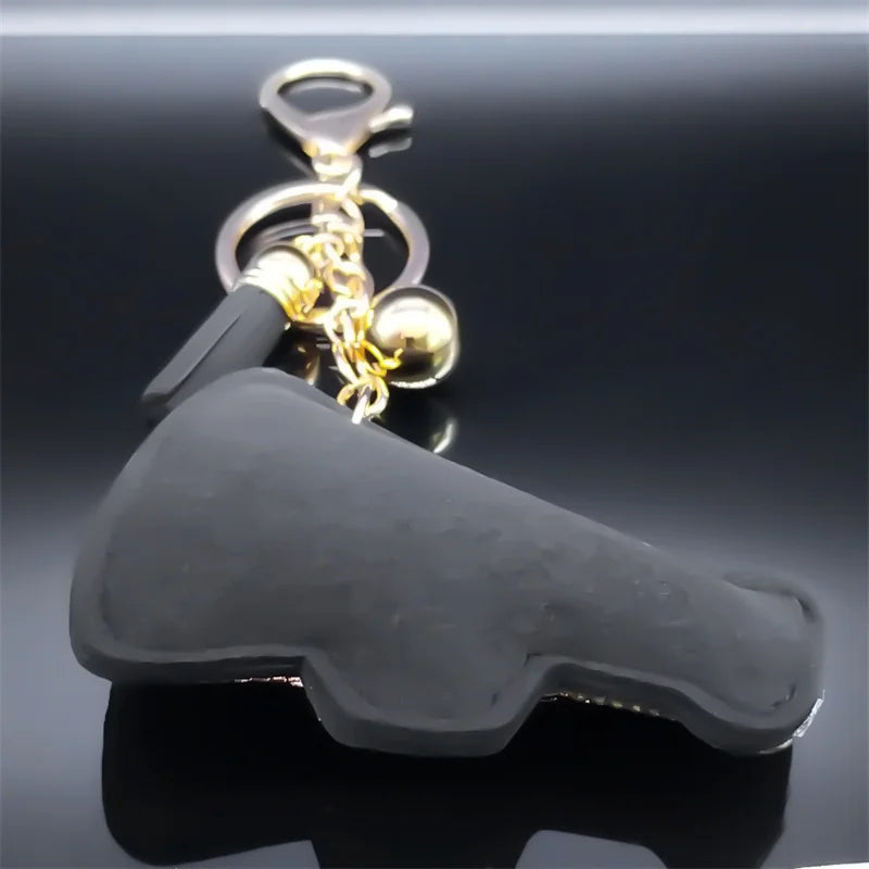 Iced Out Key Gold Chain Cheer Letter Word Full