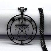Astaroth Sigil Satan Gold Pendant Necklace — Stainless Steel