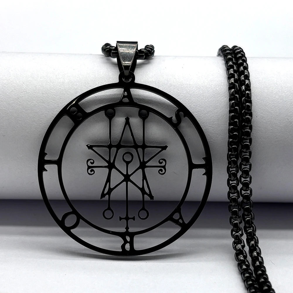 Astaroth Sigil Gold Pendant Necklace — Stainless Steel