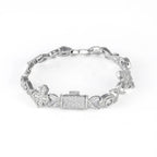 Iced Out Cross Cuban Bracelet Infinity CZ