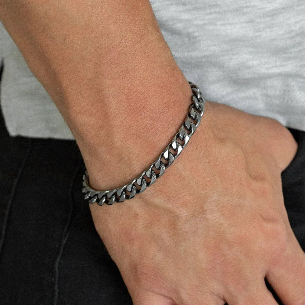 Cuban Curb Chain Bracelet 12mm — Stainless Steel