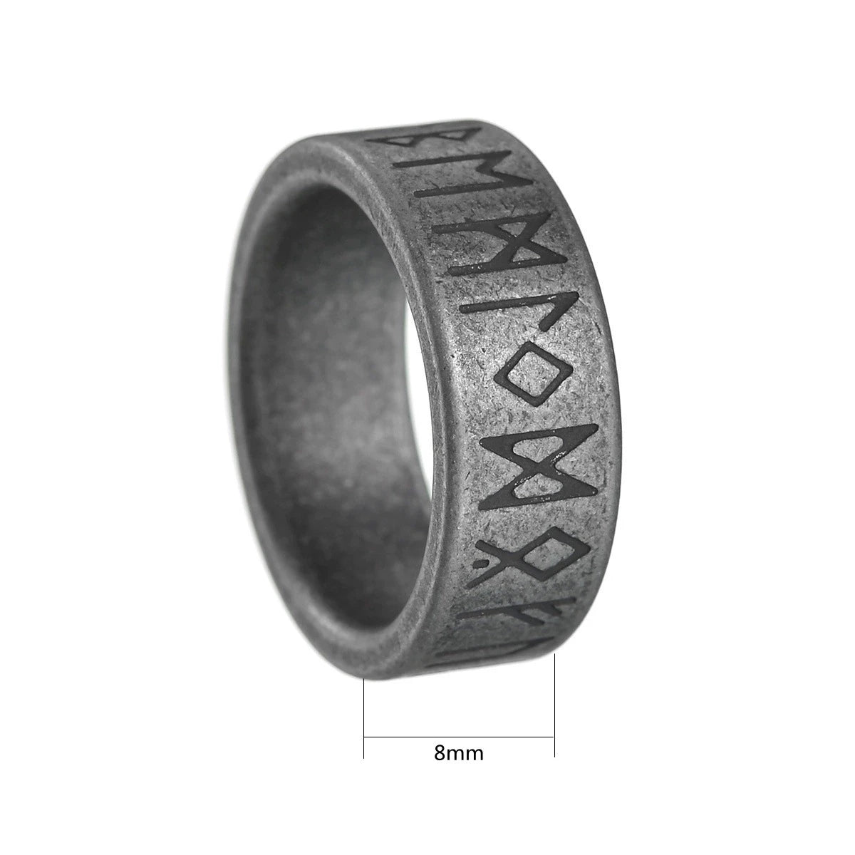 Viking Steel Ring 316L Rune Signet Vintage