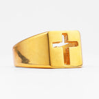 Cross Hollow Ring Stainless Steel
