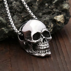 Skull Motorcycle Steel Pendant Gothic Vintage