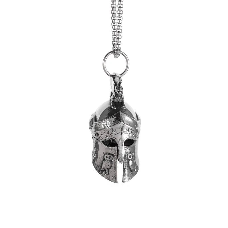 Vintage Design Viking Warrior Bell Pendant Motorcycle Wind Nordic Odin Guardian Bell Necklace Gift Jewelry Accessories