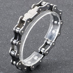 Punk Rock 316L Stainless Steel Biker Bracelet Men's 11MM Wide Motorcycle Link Chain Jewelry Accessory Bracelets for Men