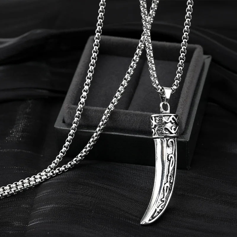 Wolf Steel Pendant Ethnic Style Retro Tooth Trend