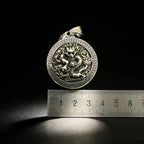 Dragon Steel Pendant 316L Relief Totem Vintage