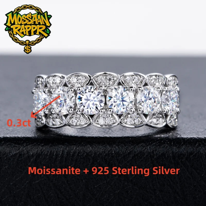 Iced Out Eternity Ring — 925 Silver