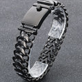Hiphop Male Bracelets for Man Gold Color Stainless Steel 19MM Width Keel Curb Link Chain Men's Bracelets Christmas