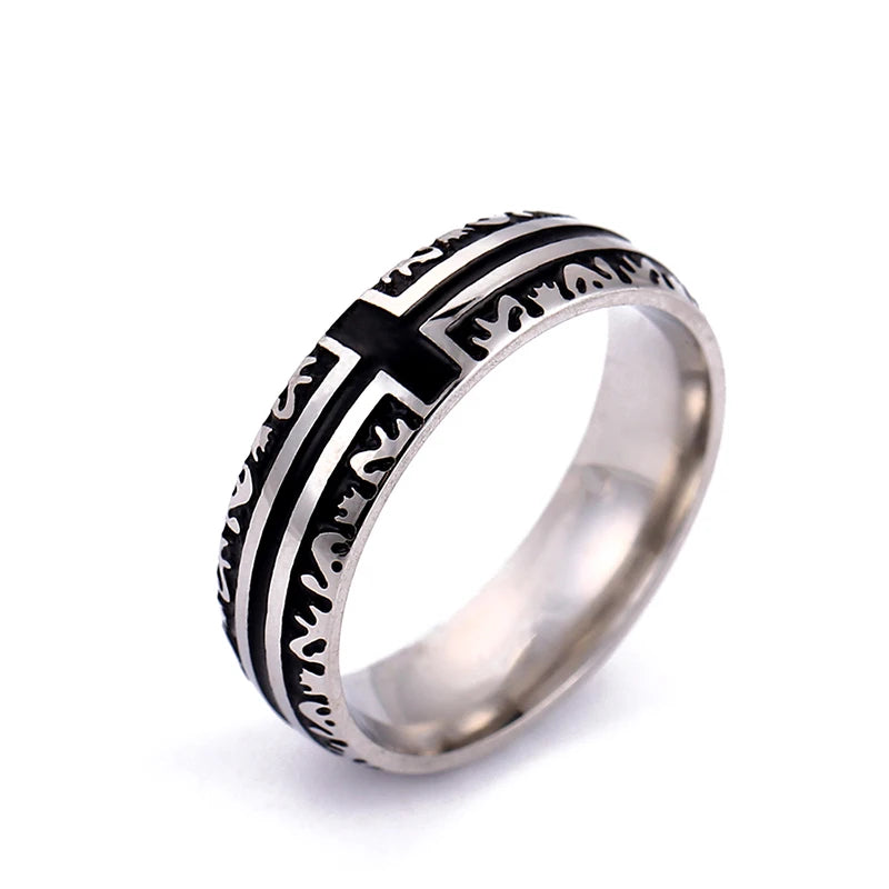 Vintage 316L Stainless Steel Ring for Men And Women Never Fade Power Lucky Mantra Ring