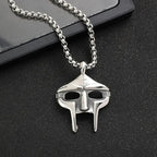 Vintage Creative MF DOOM Mask Pendant for Men Hip Hop 316L Stainless Steel Skull Mask Necklace Party Jewelry Gift Dropshipping